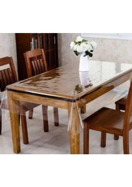 Bayramoğlu 1.4 mm. 120cm. çaplı yuvarlak PVC Masa Örtüsü. Kurban Bayramına özel 50x70 dantel görünümlü pvc runner hediye