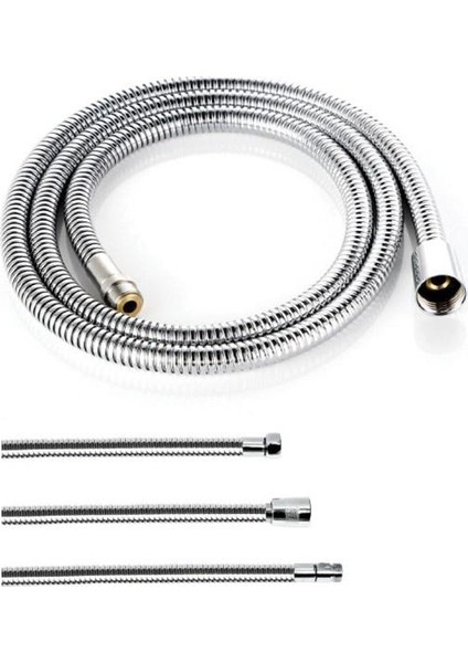Mix Evye Spiral Hortumu + Krom Kaplı Çift Kenetli Ince Diş Sık Dokuma + 3/8 M15-150CM