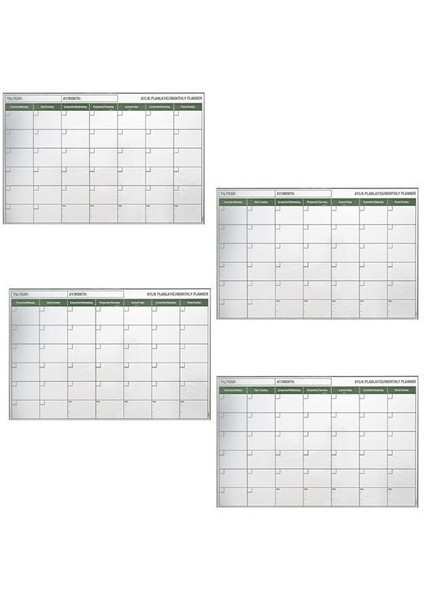 Buffer® Manyetik Yapışkanlı Bir Aylık Program Planlayıcı Takvim 85X56 cm