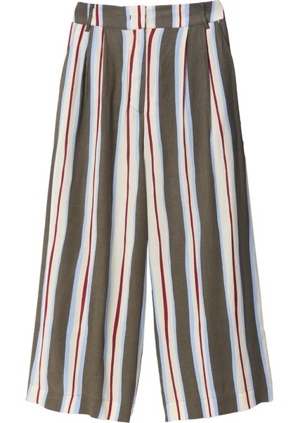 Geniş Şerit Detaylı Pantolon
