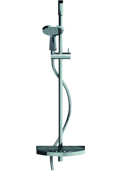 Sürgülü Duş Seti + Ø50X22MM Elips Borulu Elektrostatik Boyalı + 5 Fonksiyonlu