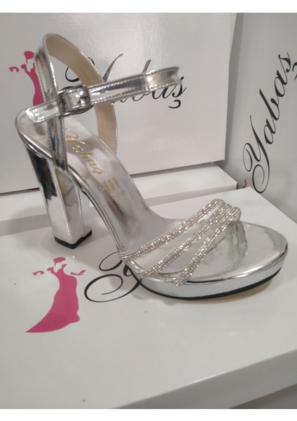 Kadıngümüş Aynaüçtaş 20 Mn Platformluyüksek Kalıntopuklu Abiye Sandalet Terlik
