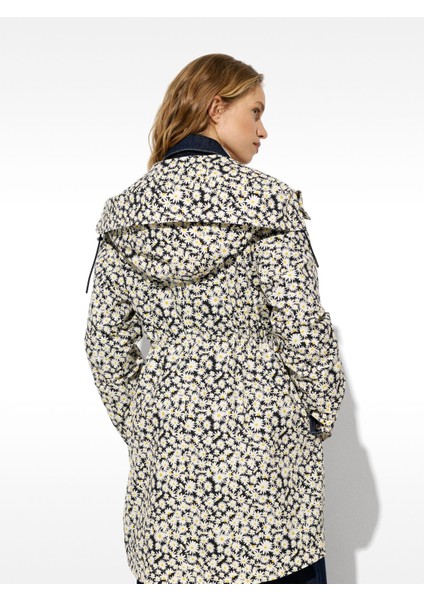 Papatya Desenli Parka