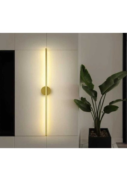 Modern Pilli Aplik Tak Çalıştır Kablosuz Ledli Aplik Eskitme Gold Pil Dahildir A0-11 70 cm
