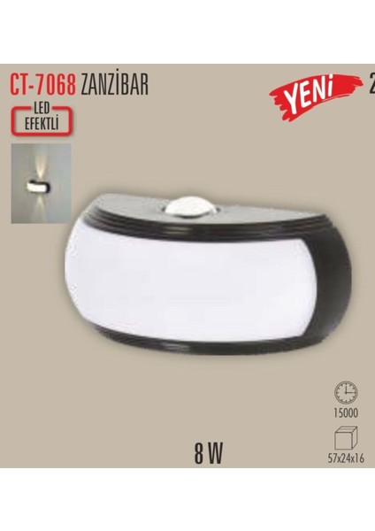 CT-7068 Zanzibar Günışığı Modern LED Aplik