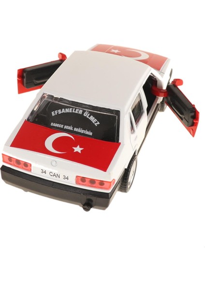 Metal Çek Bırak Kapıları Açılan Şahin Araba 1:36 Ölçek Ay Yıldızlı fiyatları