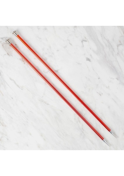 Rythm 6mm Kırmızı Renkli Metal Örgü Şişi