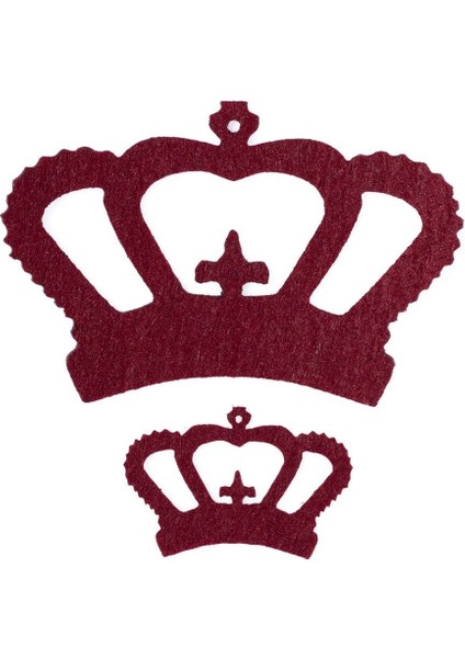 10 Lu Bordo Taç Keçe Motifler - FS314-M14