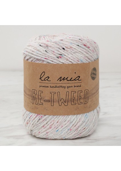 Re-Tweed Krem Melanj El Örgü ipi - L155