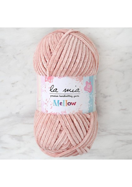 Mellow Pudra Pembe El Örgü ipi - 924 - 34168