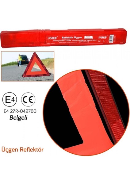 Üçgen Reflektör E4, Güvenli ve Şık Bisiklet Aksesuarı, Belgeli