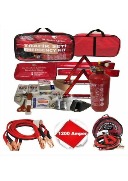 Lüx Trafik Seti Çantalı 1200 Amper Takviye Kablolusu Içinde fiyatları