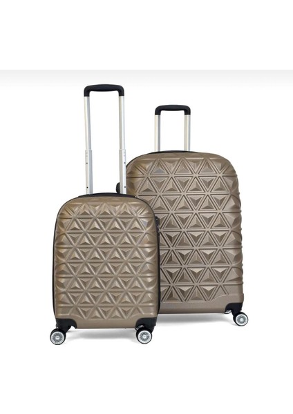 Piramit Desen Abs Seyahat Valizi, Canyon Serisi, Kabin Boy&büyük Boy