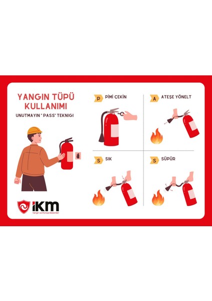 Ikm 6 kg Kuru Tozlu Yangın Tüpü / Ruhsata Uygun indirimleri
