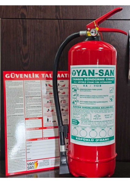 6 kg Yangın Söndürme Cihazı ( Aff Köpük) ve Yangın Güvenlik Talimatı