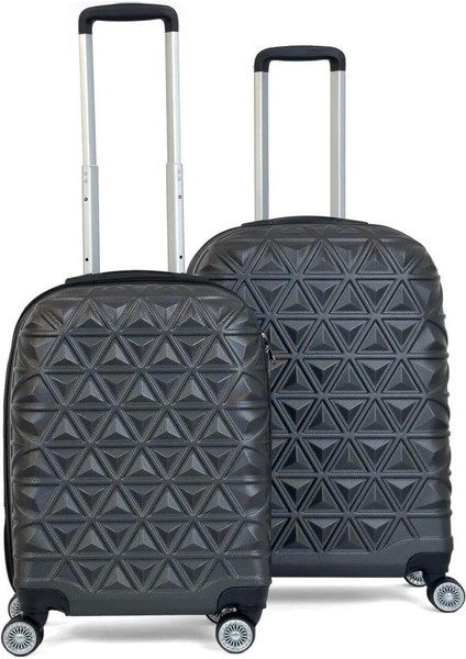 Piramit Desen Abs Seyahat Valizi, Canyon Serisi, Kabin Boy&orta Boy