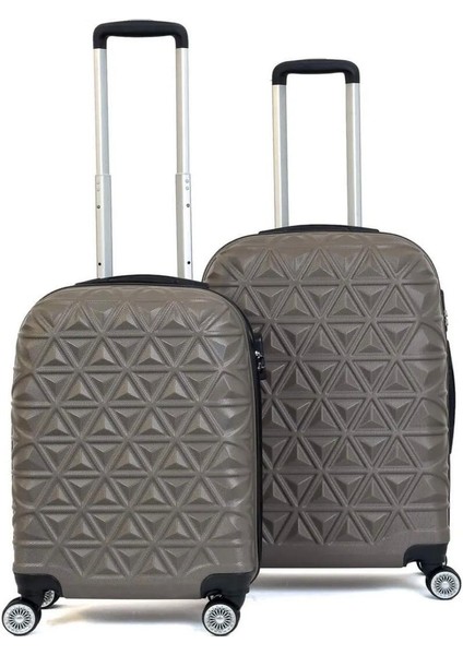 Piramit Desen Abs Seyahat Valizi, Canyon Serisi, Kabin Boy&orta Boy