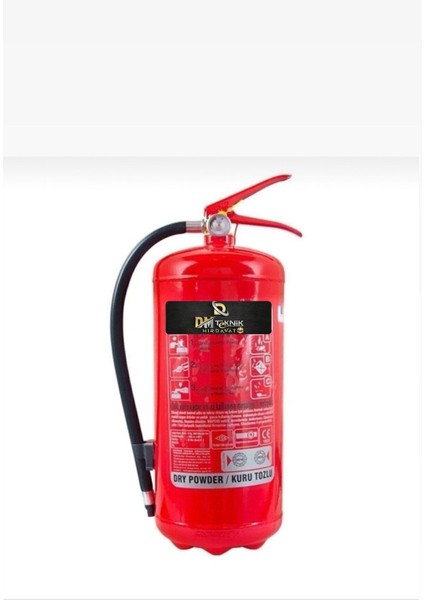 6 kg Tozlu Yangın Söndürme Tüpü Ruhsata Uygun