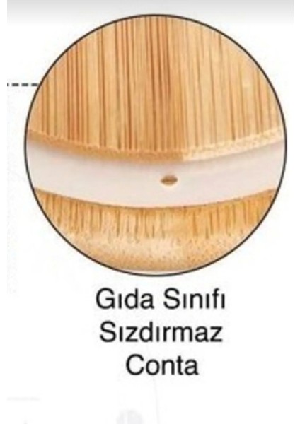 9 Adet Vakumlu Bambu Kapaklı Set 500 cc 3 ADET, 800 cc 3 ADET, 1.3 lt 3ADET