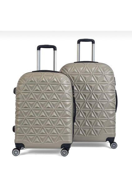 Piramit Desen Abs Seyahat Valizi, Canyon Serisi, Orta Boy&büyük Boy