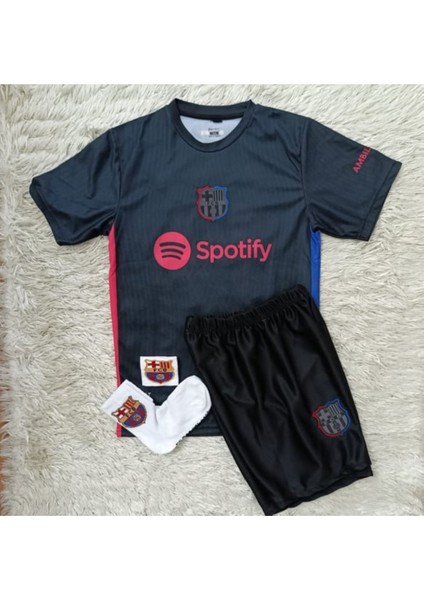 Lamine Yamal 2024/25 Sezon Deplasman Çocuk Forması-[siyahh) 4 Lü Takım fiyatları