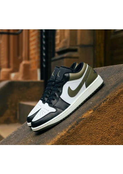 Air Jordan 1 Low Medium OLİVE-553558-092