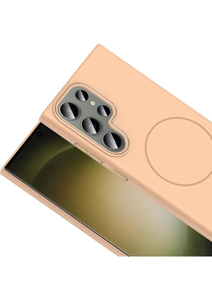 Samsung Galaxy S23 Ultra Kılıf Ince Magsafe Halkalı Kablosuz Şarj Özellikli Lansman Silikon Kapak fiyatları