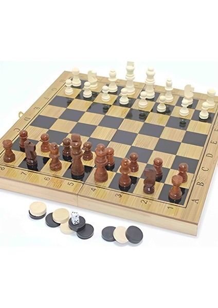 Özel Ahşap Satranç ve Tavla Takımı Katlanabilir, Doğal Ahşap Üretim Lüks Oyun Seti, Şık ve Dayanıklı Tasarım, Eğitici Strateji Oyunu, Hediyelik Kutu Premium Kalite fırsatları