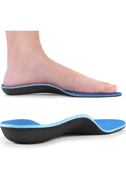 Ortopedik Memory Foam Tabanlık, Konfor & Rahat Ark Takviyeli, Şok Emici Ayakkabı Tabanı Mavi 40-45
