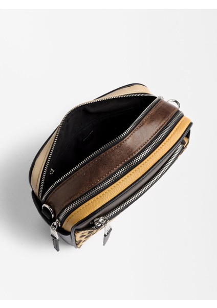 Deri Leopar Desenli Çapraz Çanta fırsatları