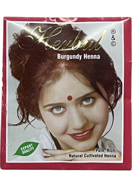 Bordo Kızıl Hint Kınası Herbul 10 gr 1 Adet Burgundy Henna