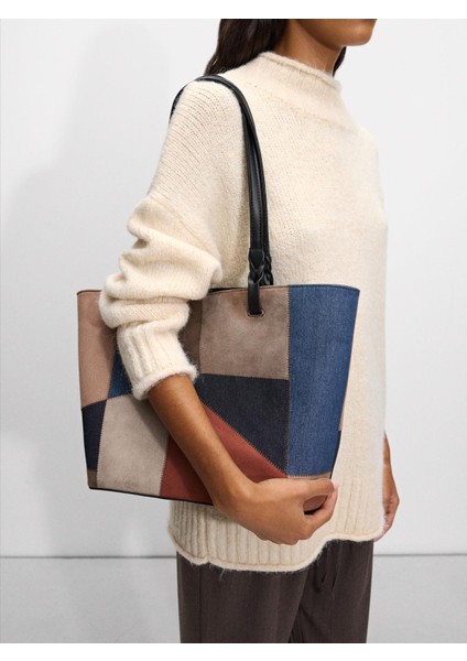 Patchwork Shopper Çanta