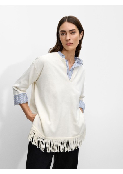 Püsküllü Örme Panço