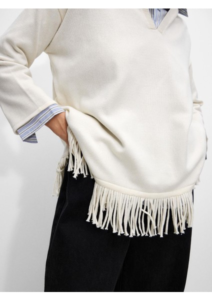 Püsküllü Örme Panço indirimleri