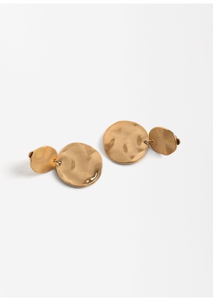 Gold Yuvarlak Küpe