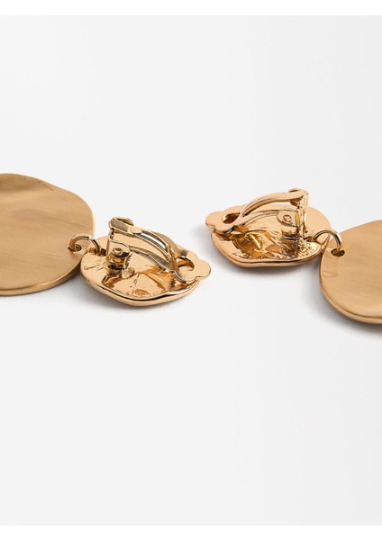 Gold Yuvarlak Küpe