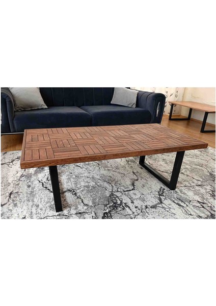Orta Sehpa Ahşap Desenli Ceviz Renk Çay Kafve Sehpası 120 x 60 modelleri