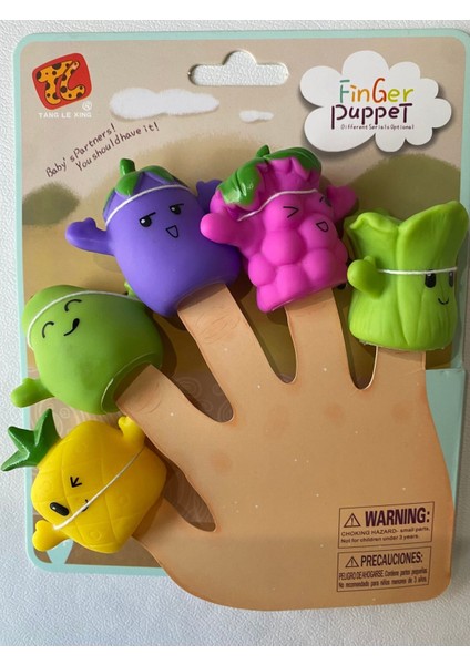 Plastik Parmak Kukla Meyve Sebzeler