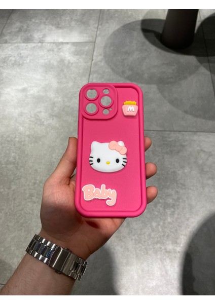 Apple iPhone 15 Pro Max Uyumlu Hello Kitty Figürlü Koruyucu Silikon Kılıf fiyatları
