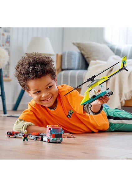® City Kurtarma Helikopteri Nakliyesi 60343 - 5 Yaş ve Üzeri Çocuklar Için Oyuncak Yapım Seti (2 indirimleri