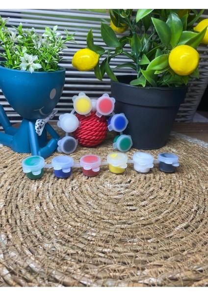 6 Ana Renk 3ml Akrilik Boya - 1 Adet - Taş Boyama Seti Boyası fırsatları