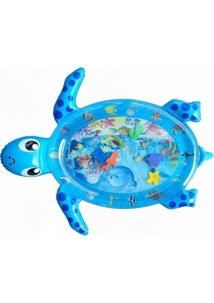 Kaplumbağa (Turtle) Jumbo Bebek Su Oyun Matı Aktivite Matı (Toyflyer) Mavi indirimleri