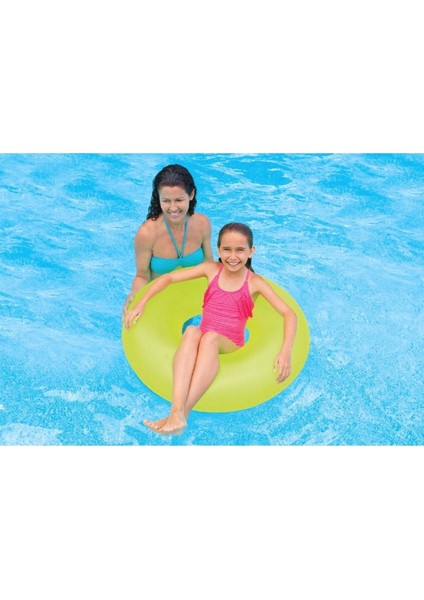 Neon Simit - Şişme Fosforlu Simit - Neon Deniz Simidi -Neon Şişme Simit-Renkli Fosforlu Simit 91 Cm.