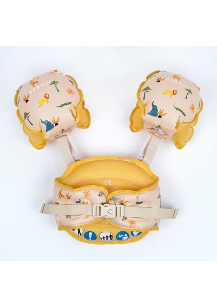 Çocuk Yüzme Kolluğu Batmaz Her Çeşit Yüzmeye Uygun Kemerli Kompakt Ultra Güvenli (15-30 Kg)