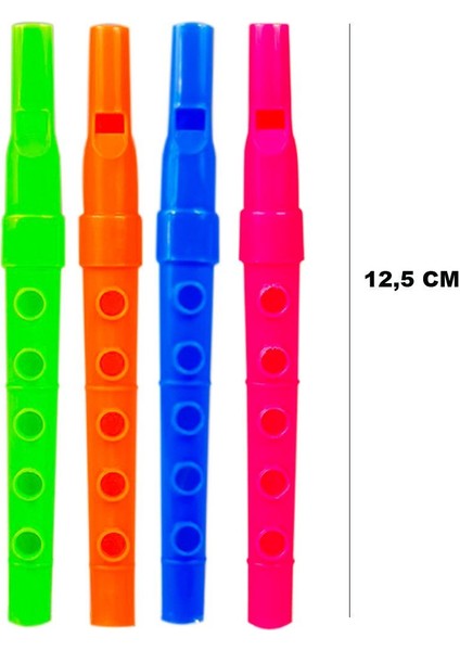 4 Adet Renkli 12 cm Mini Flüt Oyuncak Müzik Aleti Okul Hediyelik Parti Eğlenceli Oyuncaklar fiyatları