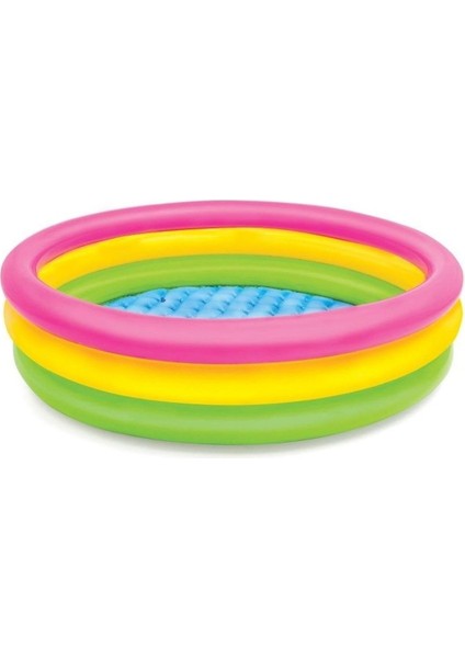 Renkli Şişme Taban 3 Bölmeli Havuz 114X25 cm