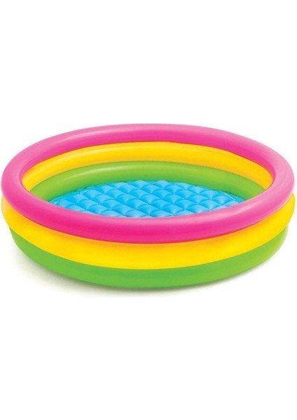 Renkli Şişme Taban 3 Bölmeli Havuz 147X33 cm