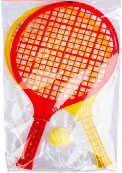 Çocuklar İçin Hafif Dayanıklı Plastik Raket Seti 2 Raket 1 Top Karışık Renk 10'lu Bahçe Oyuncağı modelleri