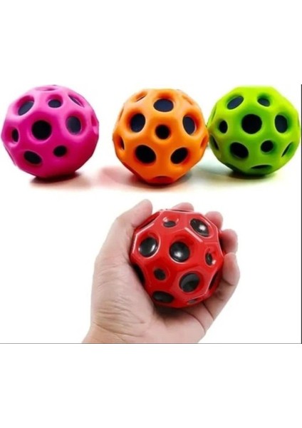 Yükseğe Zıplayan Moon Ball 1 Adet Uzay Topu Sektirme Eğlence Oyuncak 7.5 cm