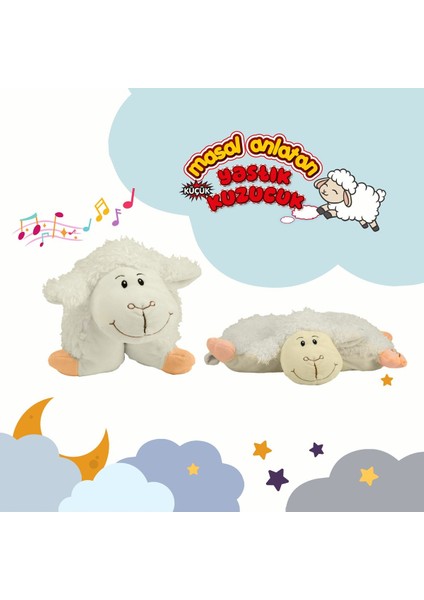 Türkçe Masal Anlatan Ninni Söyleyen Yastık Kuzucuk Eğitici Oyun 6+ Yaş